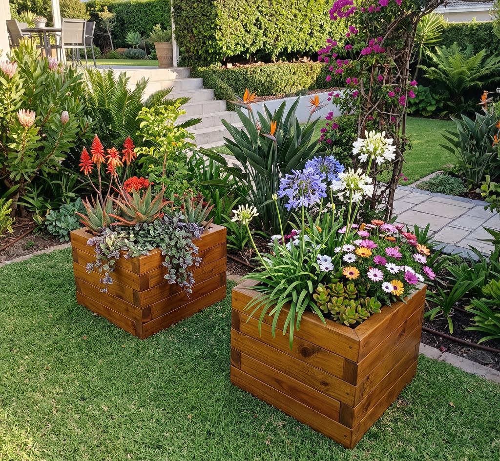 pine planter 50 50 3