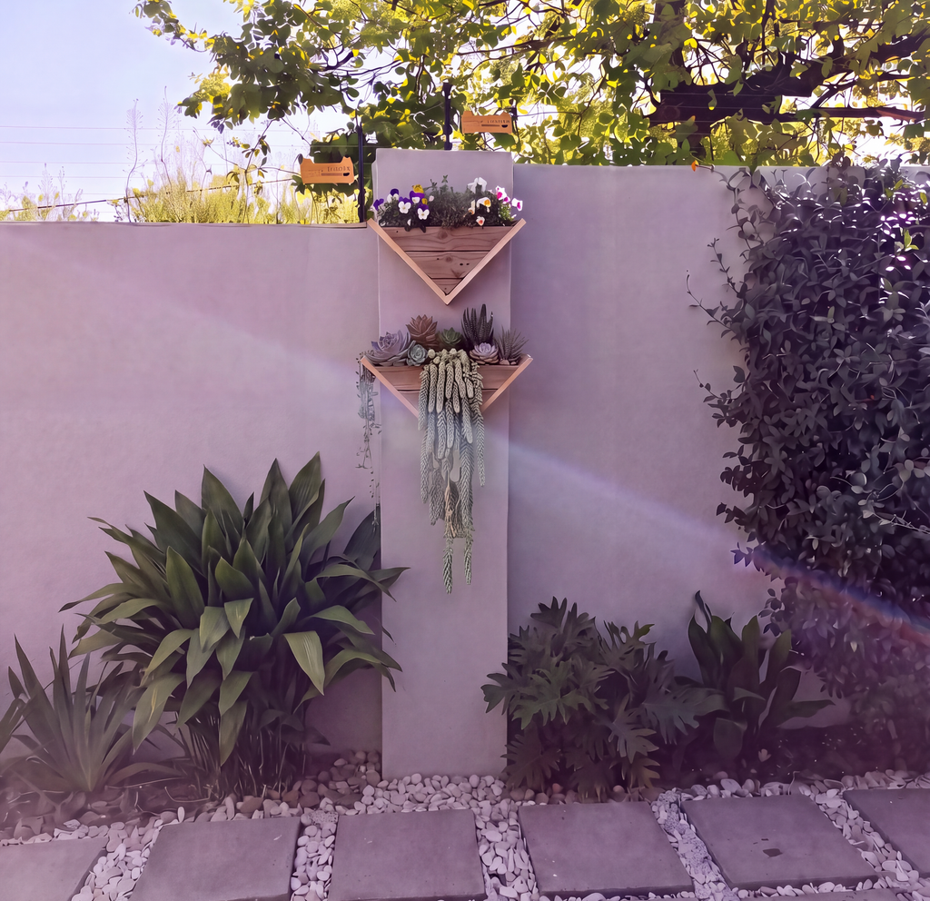 wall planters with plants 1